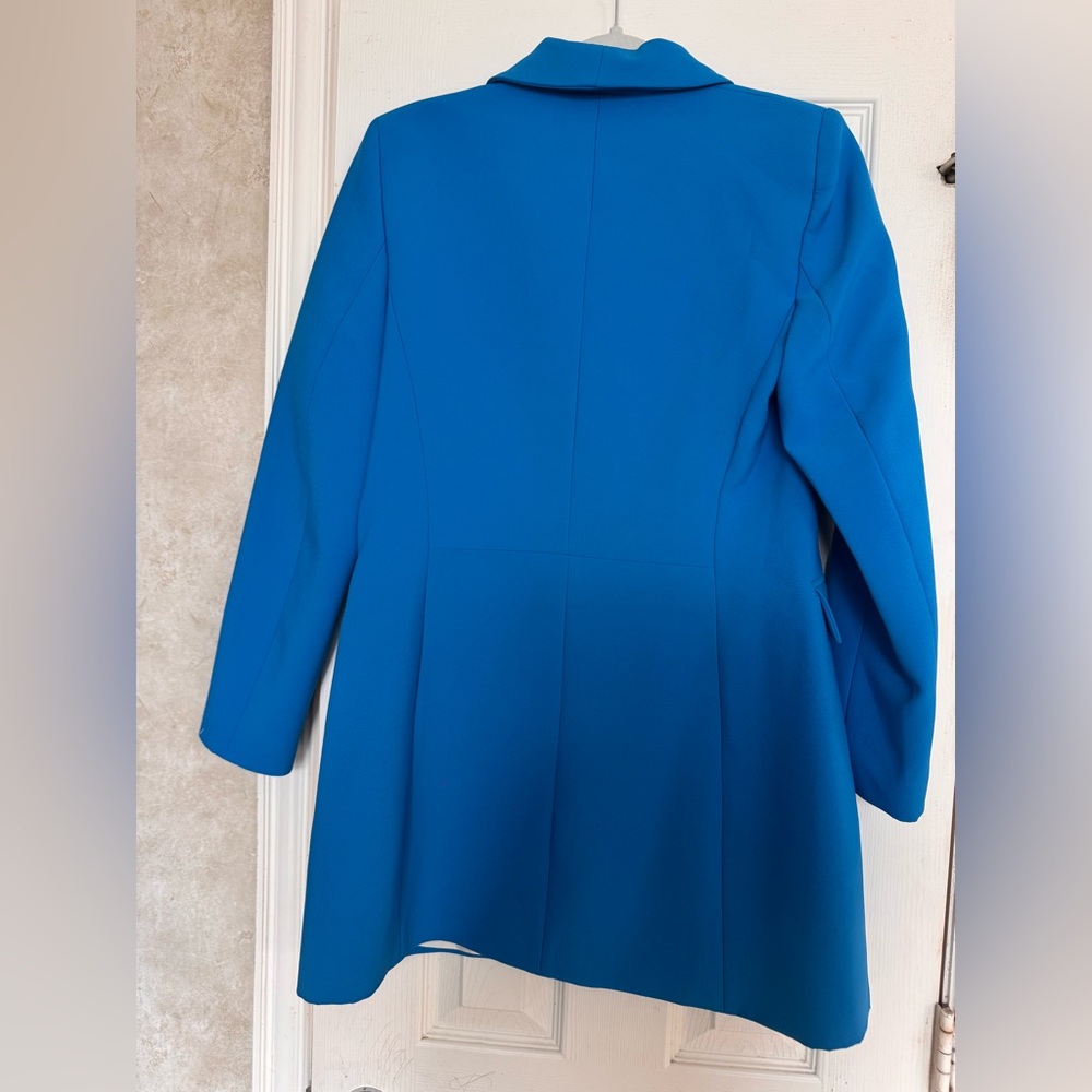 ZARA Women's Blue Double-Breasted Blazer - Picture 2 of 2